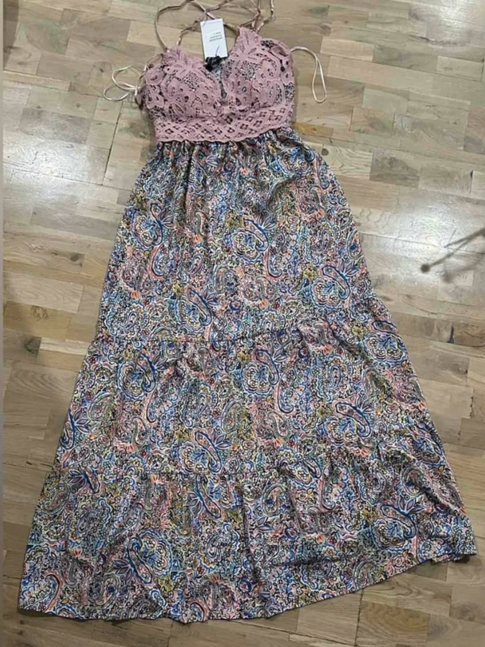 NWT BOHO Print Maxi Dress by blue b | L
